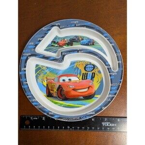 Disney Pixar Cars Lightning McQueen Divided Plate The First Years 2011 RARE WGP